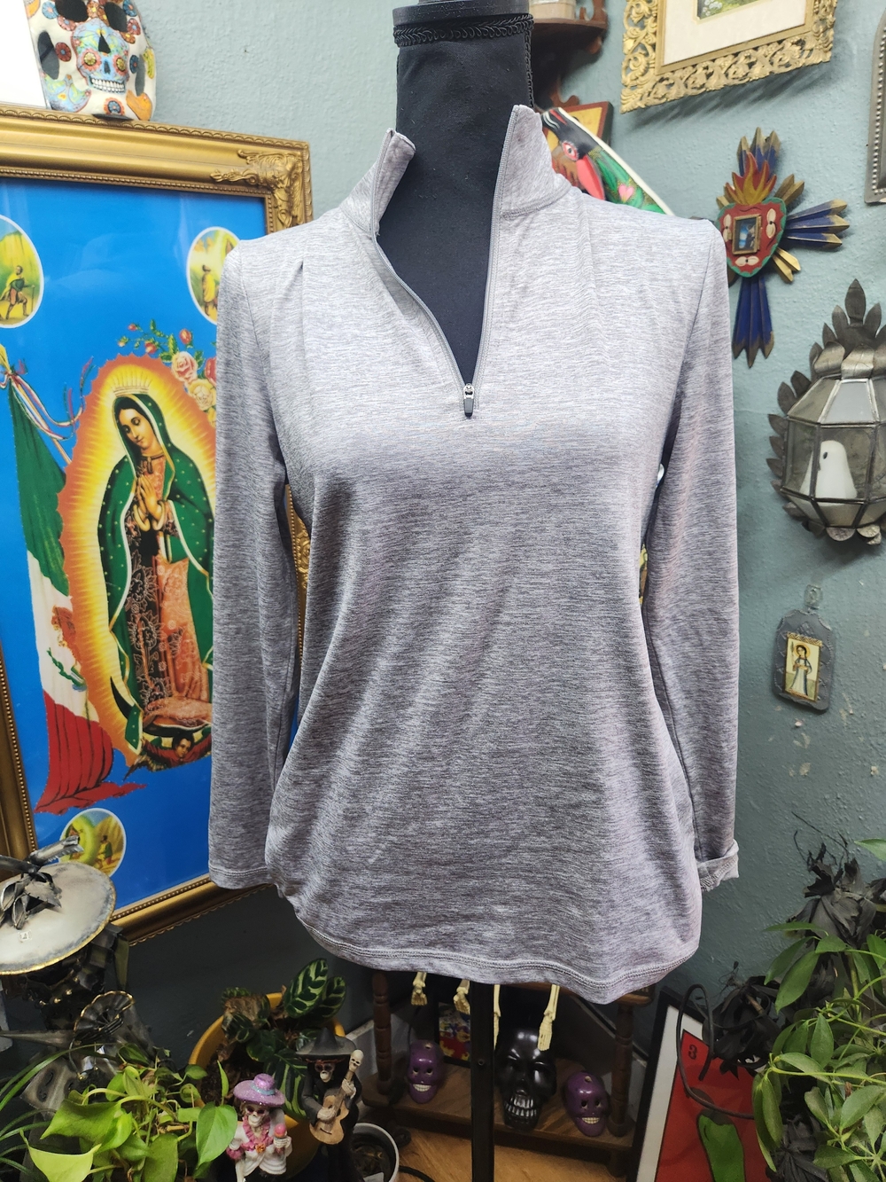 Ideology Heather Gray Quarter-Zip Pullover